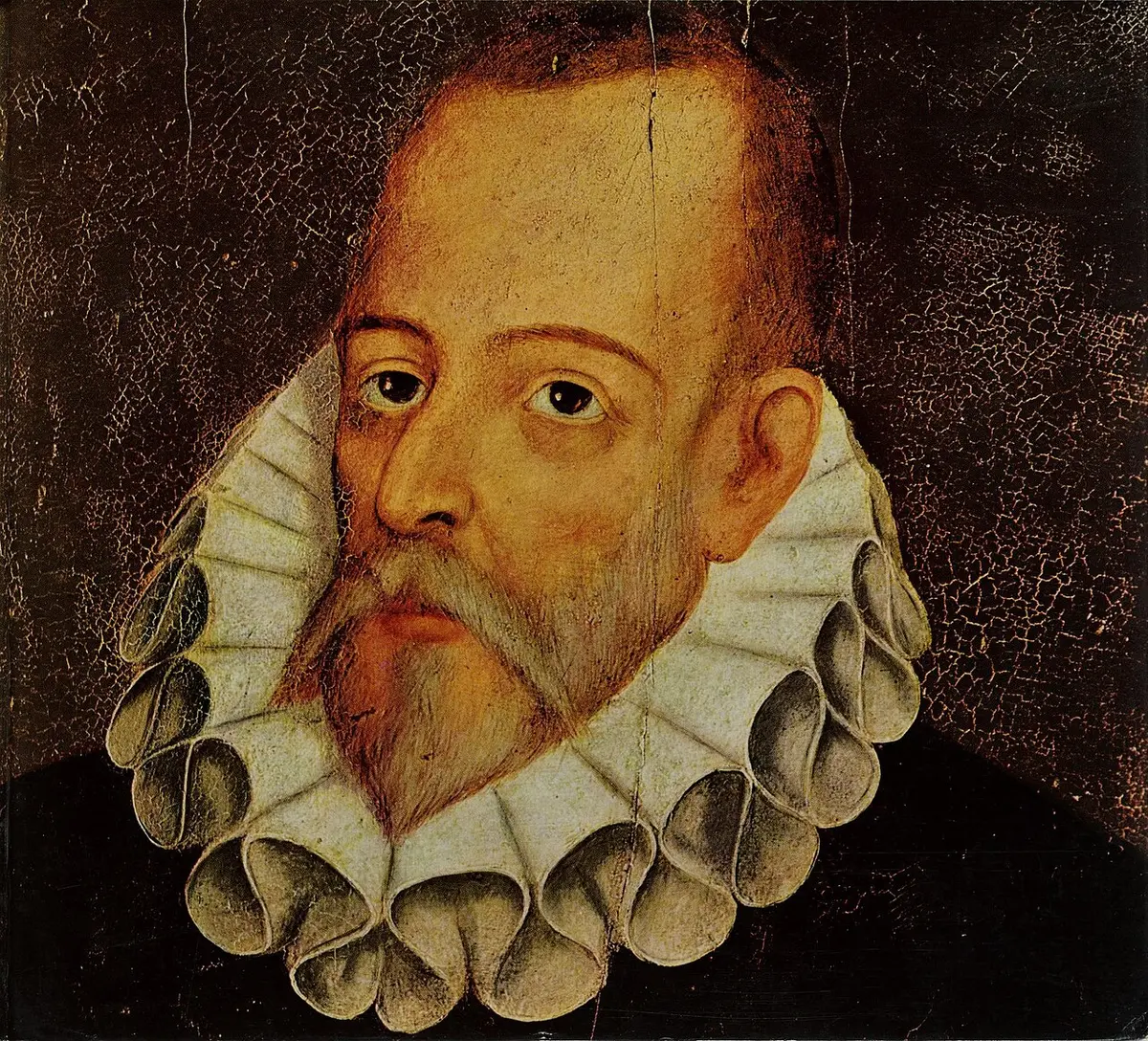 Portrait of a bearded man in a wide white ruff, traditionally said to be Cervantes