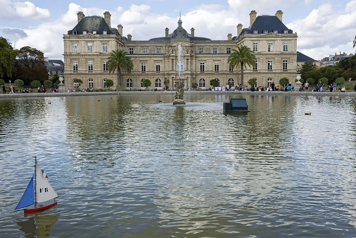 The Jardin du Luxembourg in Paris on a sunny day