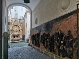 The courtyard of Galleria Lorcan O’Neill in Rome